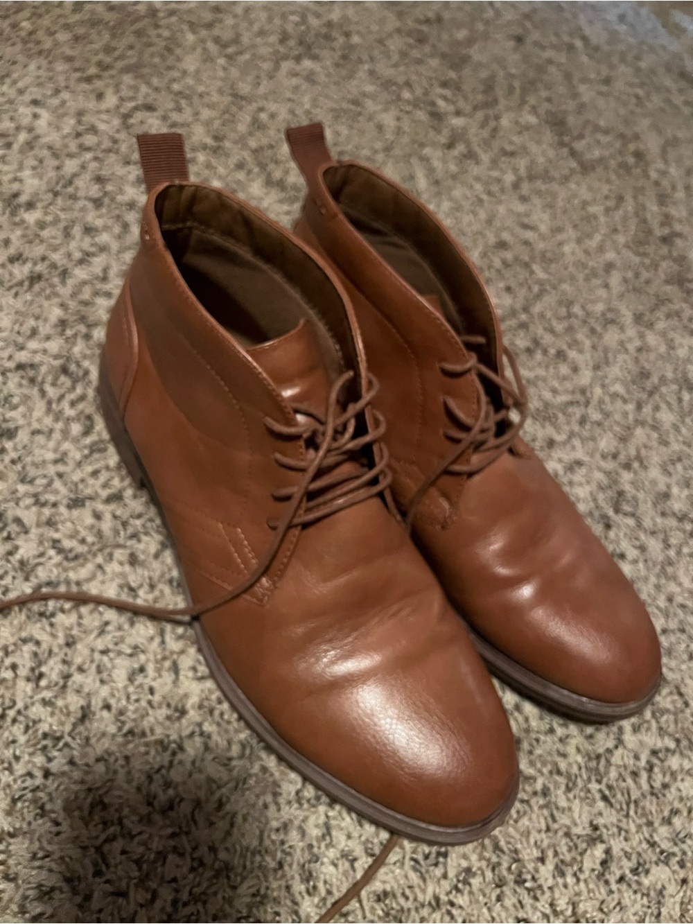 Sonoma Men's Chestnut Brown Leather Lace-Up Ankle Boots